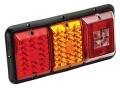 Bargman Taillight Horizontal Mount with Red/Amber LED, Incandescent Backup with Black Base