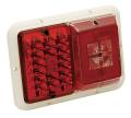 Bargman Taillight Horizontal Mount with Red LED, Incandescent Backup with Colonial Whtie Base