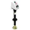 BULLDOG Powered Drive Tongue Jack, A-Frame, 14" Travel, White Case, Rating 3,500 lbs.