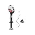 BULLDOG Powered Drive Tongue Jack, A-Frame, 22" Travel, White Case, Rating 4,000 lbs.