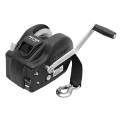 Fulton Winch, 2600 lbs., 2-Speed w/20' Strap, 10" Handle, Black Cover