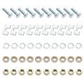 Reese Replacement Part, Installation Hardware for #58058 (10 - Bolt Design) (Contains: (10) Carriage Bolt 1/2"-13 x 2" GR5, (10) Hex Nut 1/2"-13 GR5, (10) 1/2" Plated Lockwasher, (10) Conical Washer 1/2" & (10) Block 5/16" x 1" x 2")