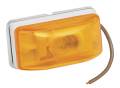 Wesbar Side Marker/Clearance Light Amber w/White Stud-Mount Base, PC Rated