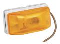 Wesbar Side Marker/Clearance Light Amber w/White Stud-Mount Base, PC Rated