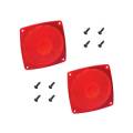 Wesbar Replacement Part, Taillight Lens Submersible 80 Series w/8 - Self Tap Screws (#8 x 1/2") for #2423006, #2423008, #2423056, #2423058, #2423283, #2423284