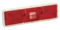 Bargman - BARGMAN 30-84-101 TAILLIGHT #84 SERIES RECESSED TRIPLE LONG HORIZONTAL RED, BACKUP, RED - COLONIAL WHITE BASE