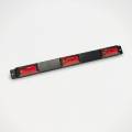 Wesbar 203310 Low Profile ID Light Bar - Standard - Black Painted Bar - Red