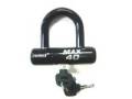 TRIMAX LOCKS - High Security Cable U-Locks - Trimax Locks - Trimax Locks MAX40BK High Security Disc U-Lock with 1/2 in. Shackle - Black