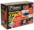 Trimax Locks TCL275 Deluxe Wheel Chock Lock Keyed-Alike - Two Pack-Medium