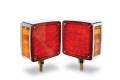 CUSTER LIGHTING PRODUCTS - LED Pedestal Lights - Custer Products - Custer CPL67R Red/Amber LED Single Stud Pedestal Light - Right
