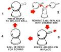 CONVERT-A-BALL - Convert-A-Ball Parts & Sets - Convert-A-Ball - Convert-A-Ball 900B Nickel Set-1" Shank w/1-7/8", 2", & 2-5/16" Balls